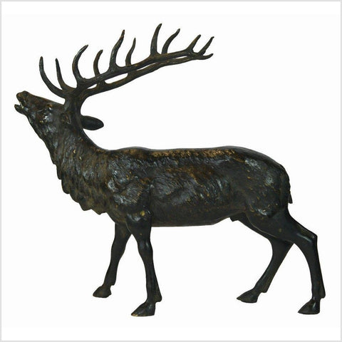Standing Buck Bronze Sculpture