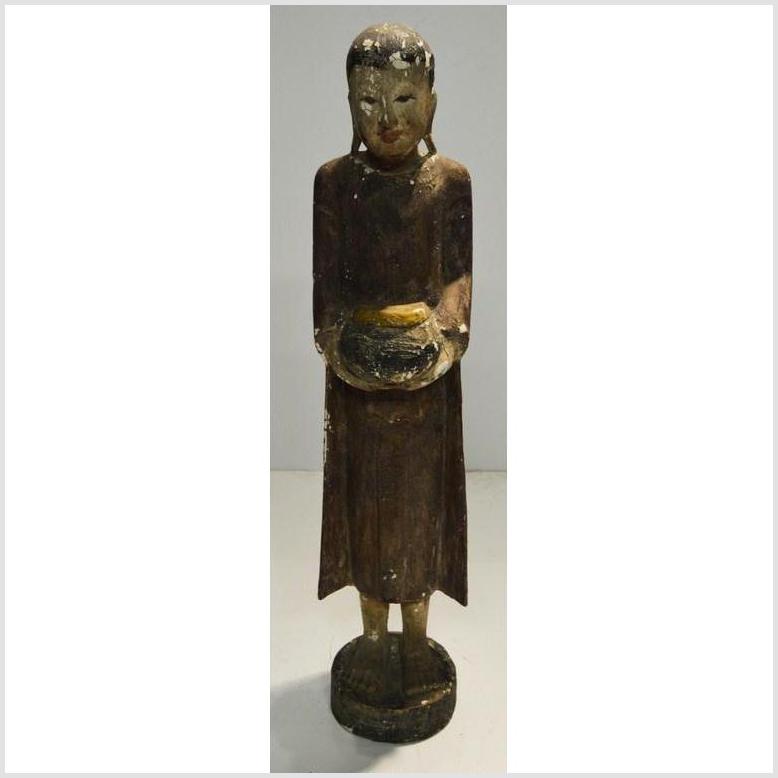 Vintage Monk Altar Statuette- Asian Antiques, Vintage Home Decor & Chinese Furniture - FEA Home