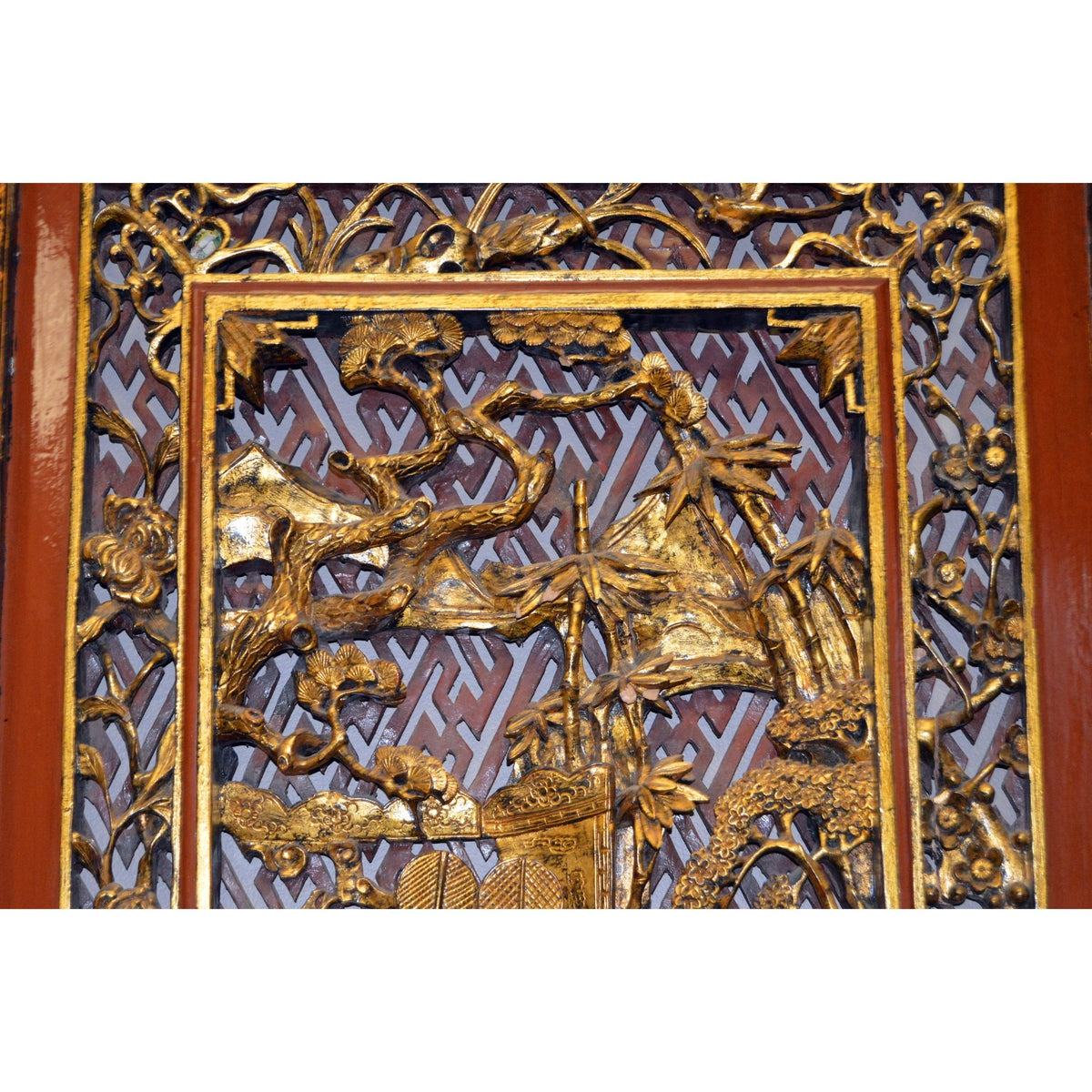 Stunning Chinese Hand-Carved Wall Panel-2. Asian & Chinese Furniture, Art, Antiques, Vintage Home Décor for sale at FEA Home