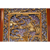 Stunning Chinese Hand-Carved Wall Panel