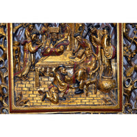 Stunning Chinese Hand-Carved Wall Panel