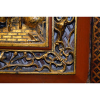 Stunning Chinese Hand-Carved Wall Panel