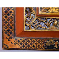 Stunning Chinese Hand-Carved Wall Panel