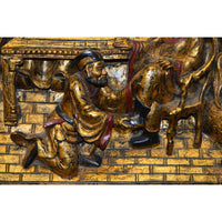 Stunning Chinese Hand-Carved Wall Panel