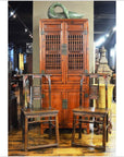 Tall 19th Century Chinese Kitchen Cabinet with Fretwork Upper Doors-3. Asian & Chinese Furniture, Art, Antiques, Vintage Home Décor for sale at FEA Home