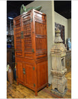 Tall 19th Century Chinese Kitchen Cabinet with Fretwork Upper Doors-1. Asian & Chinese Furniture, Art, Antiques, Vintage Home Décor for sale at FEA Home