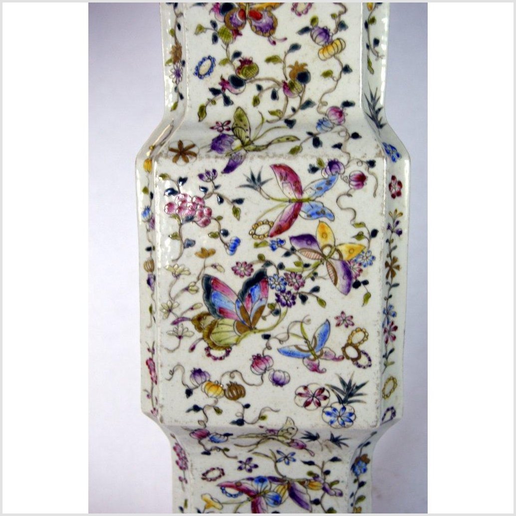 Porcelain Hand Painted Tall Chinese Vase-11. Asian &amp; Chinese Furniture, Art, Antiques, Vintage Home Décor for sale at FEA Home