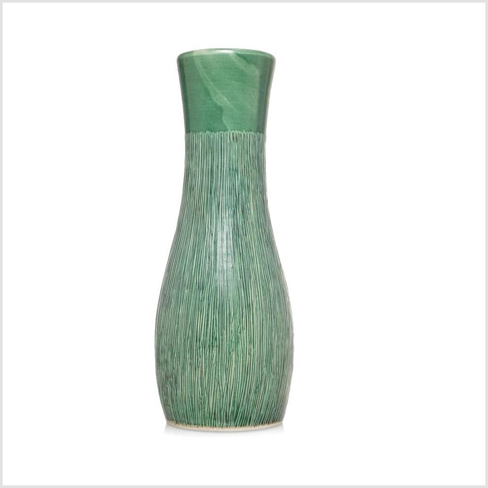 Thai Tall Green Vase-1. Asian & Chinese Furniture, Art, Antiques, Vintage Home Décor for sale at FEA Home