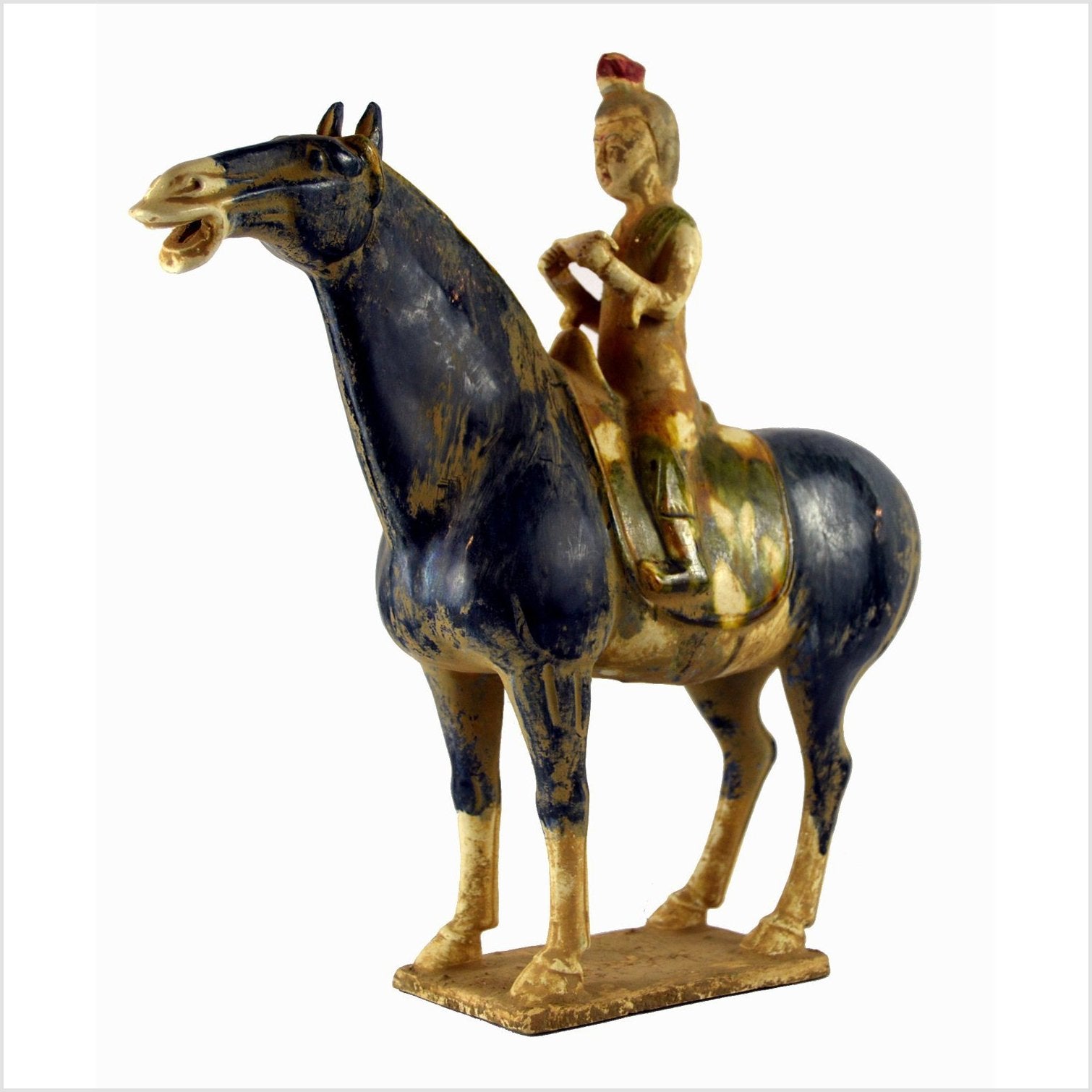 Terracotta Horse with Rider-2. Asian & Chinese Furniture, Art, Antiques, Vintage Home Décor for sale at FEA Home