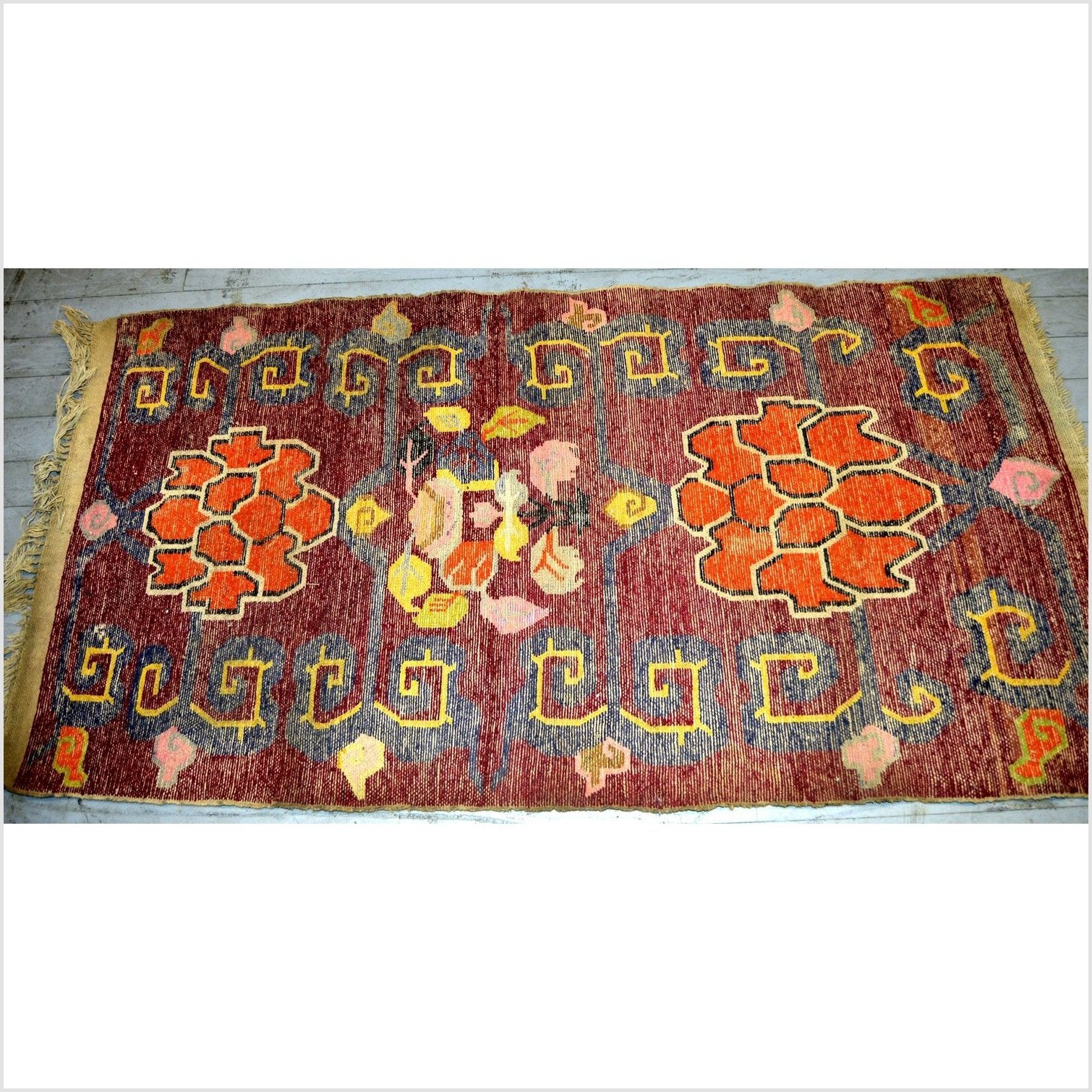 Tibetan Area Rug-1. Asian & Chinese Furniture, Art, Antiques, Vintage Home Décor for sale at FEA Home