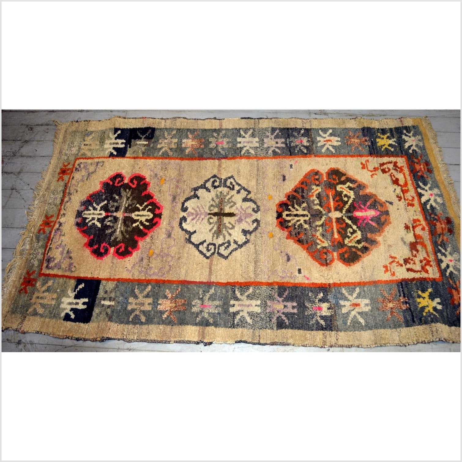 Tibetan Praying Rug-1. Asian & Chinese Furniture, Art, Antiques, Vintage Home Décor for sale at FEA Home