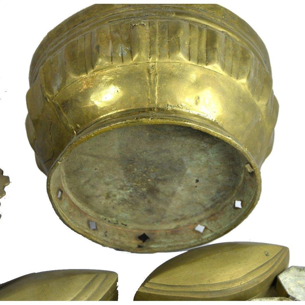Tiered Betel Nut Brass Box-7. Asian &amp; Chinese Furniture, Art, Antiques, Vintage Home Décor for sale at FEA Home