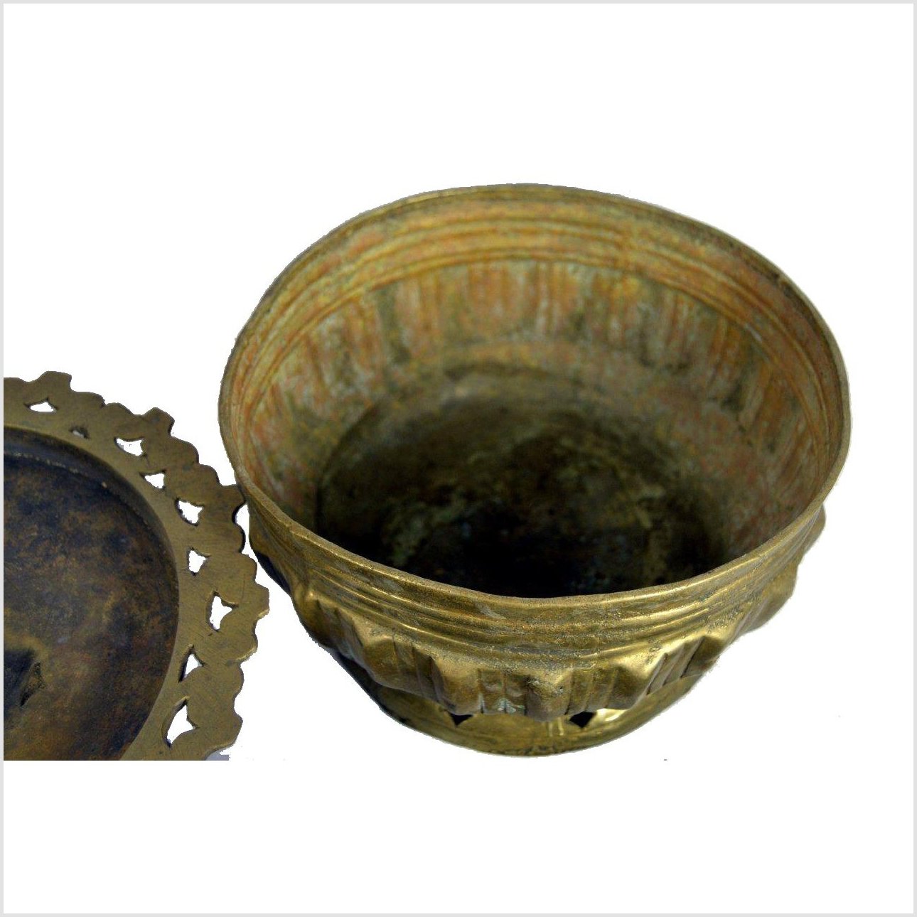 Tiered Betel Nut Brass Box-1. Asian & Chinese Furniture, Art, Antiques, Vintage Home Décor for sale at FEA Home