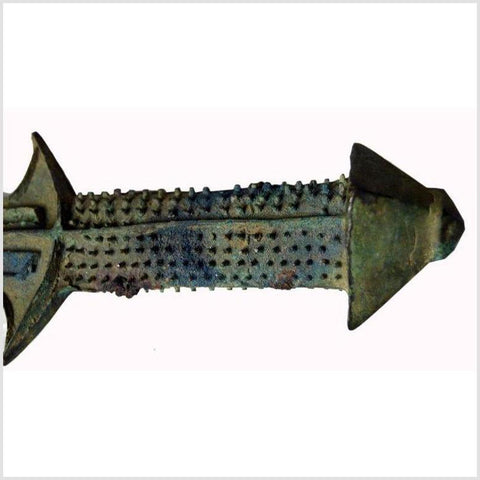 Unusual Antique Bronze Sword Grip