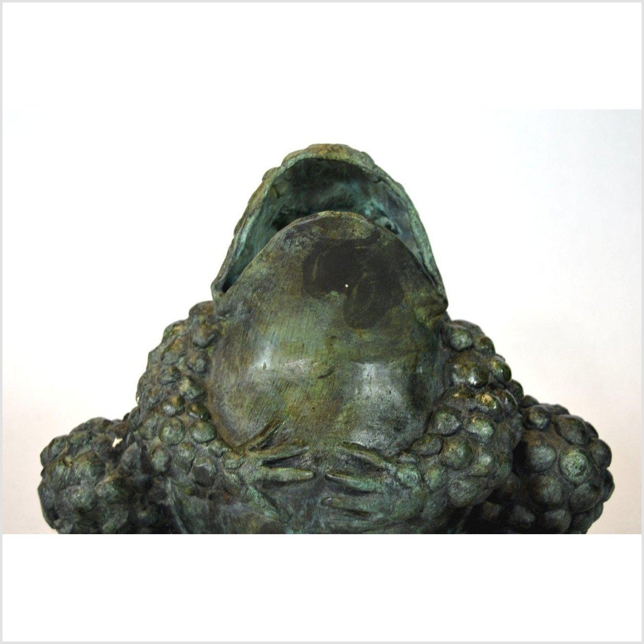 Verde Gris Bronze Pond Frog-2. Asian & Chinese Furniture, Art, Antiques, Vintage Home Décor for sale at FEA Home