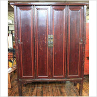 Very Large Original Finish Four Door Cabinet- Asian Antiques, Vintage Home Decor & Chinese Furniture - FEA Home
