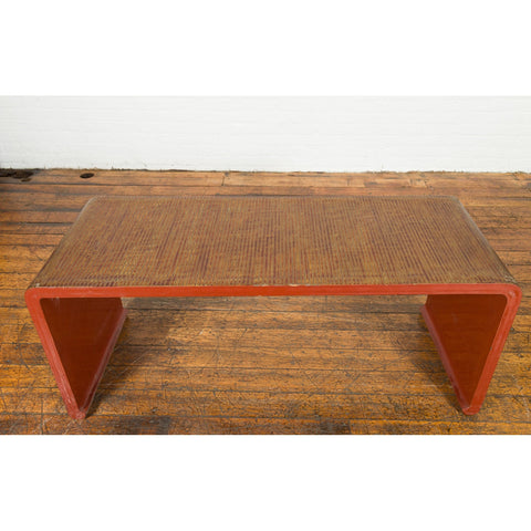 This-is-a-picture-of-a-Vintage Burmese Negora Lacquer Japanese Inspired Design Waterfall Coffee Table-image-position-10-style-YN7580-Shop-for-Vintage-and-Antique-Asian-and-Chinese-Furniture-for-sale-at-FEA Home-NYC