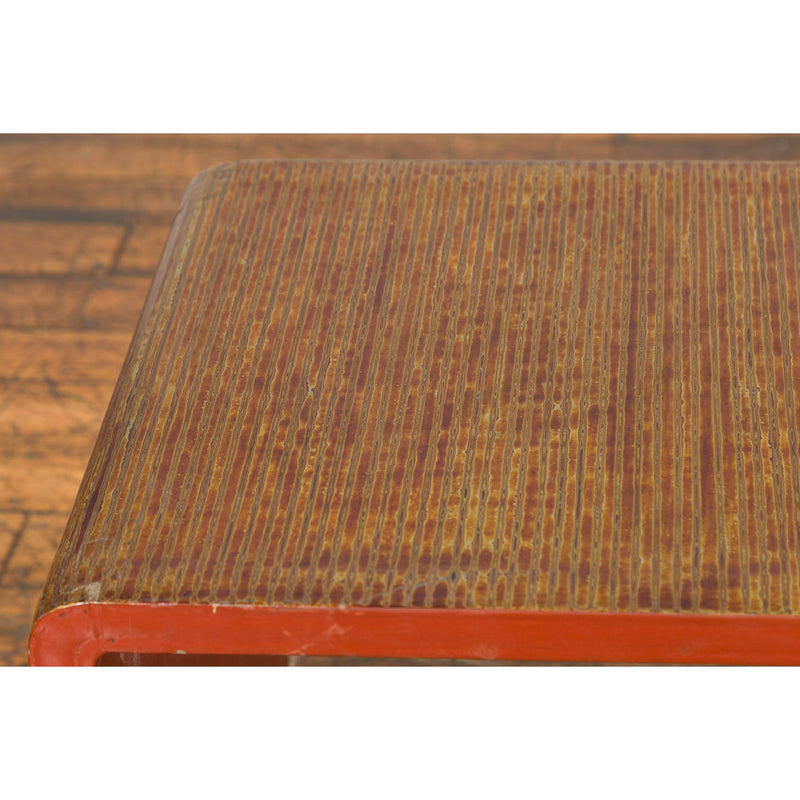 This-is-a-picture-of-a-Vintage Burmese Negora Lacquer Japanese Inspired Design Waterfall Coffee Table-image-position-11-style-YN7580-Shop-for-Vintage-and-Antique-Asian-and-Chinese-Furniture-for-sale-at-FEA Home-NYC