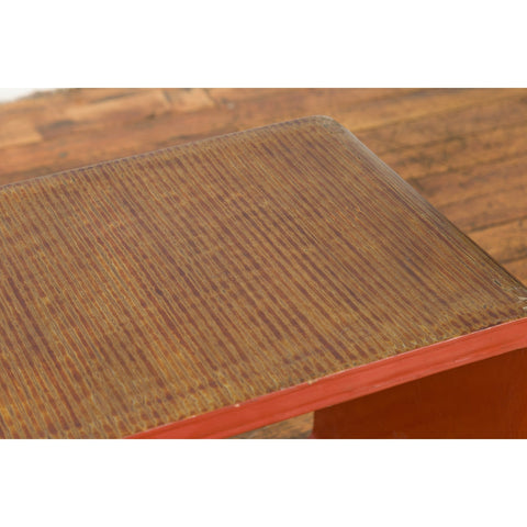 This-is-a-picture-of-a-Vintage Burmese Negora Lacquer Japanese Inspired Design Waterfall Coffee Table-image-position-12-style-YN7580-Shop-for-Vintage-and-Antique-Asian-and-Chinese-Furniture-for-sale-at-FEA Home-NYC