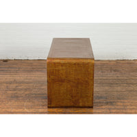 Vintage Burmese Negora Lacquer Japanese Inspired Design Waterfall Coffee Table