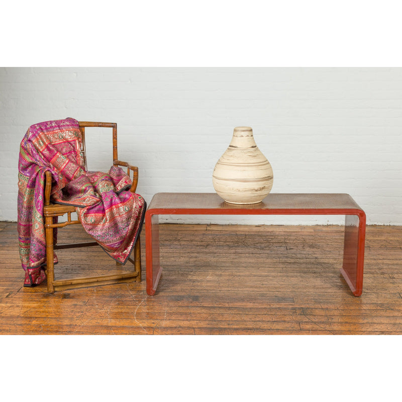 This-is-a-picture-of-a-Vintage Burmese Negora Lacquer Japanese Inspired Design Waterfall Coffee Table-image-position-5-style-YN7580-Shop-for-Vintage-and-Antique-Asian-and-Chinese-Furniture-for-sale-at-FEA Home-NYC
