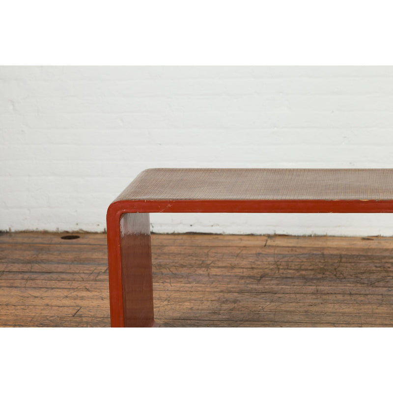 This-is-a-picture-of-a-Vintage Burmese Negora Lacquer Japanese Inspired Design Waterfall Coffee Table-image-position-7-style-YN7580-Shop-for-Vintage-and-Antique-Asian-and-Chinese-Furniture-for-sale-at-FEA Home-NYC