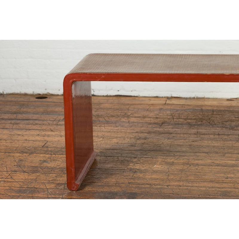 This-is-a-picture-of-a-Vintage Burmese Negora Lacquer Japanese Inspired Design Waterfall Coffee Table-image-position-9-style-YN7580-Shop-for-Vintage-and-Antique-Asian-and-Chinese-Furniture-for-sale-at-FEA Home-NYC