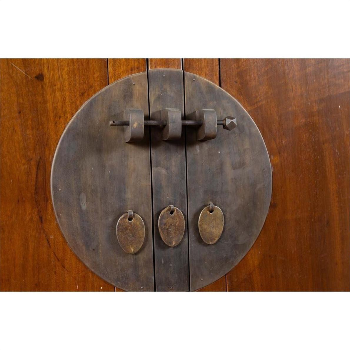Vintage Chinese Elm Compound Wedding Wardrobe in Two Parts with Metal Hinges-13. Asian &amp; Chinese Furniture, Art, Antiques, Vintage Home Décor for sale at FEA Home