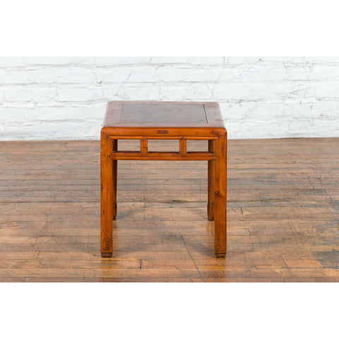 This-is-a-picture-of-a-Vintage Chinese Elm Side Table with Burl Wood Top and Scrolling Carved Feet-with-image-position-7-style-YN3979-Shop-for-Vintage-and-Antique-Asian-and-Chinese-Furniture-for-sale-at-FEA Home-NYC