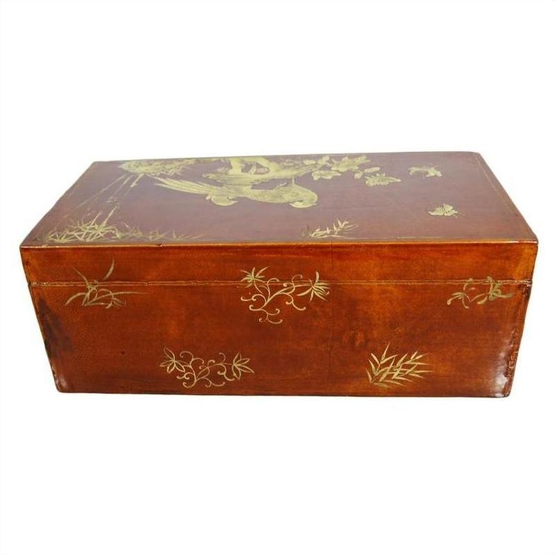 Vintage Chinese Hand Painted Lacquered Dowry Box-10. Asian &amp; Chinese Furniture, Art, Antiques, Vintage Home Décor for sale at FEA Home
