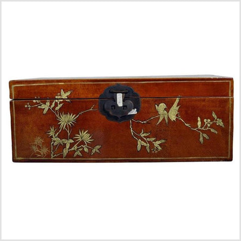 Vintage Chinese Hand Painted Lacquered Dowry Box