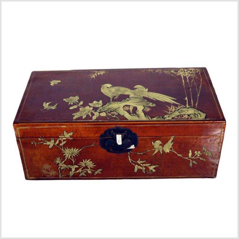 Vintage Chinese Hand Painted Lacquered Dowry Box-1. Asian & Chinese Furniture, Art, Antiques, Vintage Home Décor for sale at FEA Home