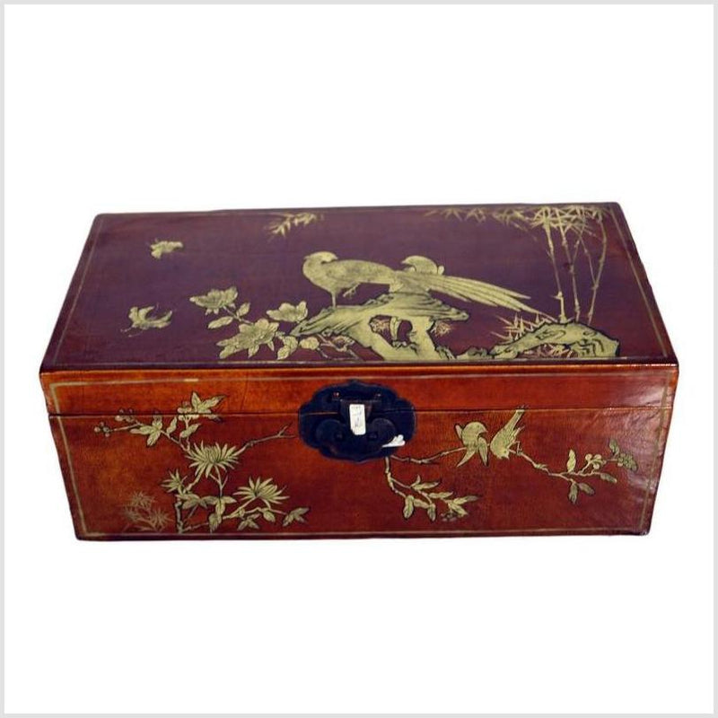 Vintage Chinese Hand Painted Lacquered Dowry Box- Asian Antiques, Vintage Home Decor & Chinese Furniture - FEA Home
