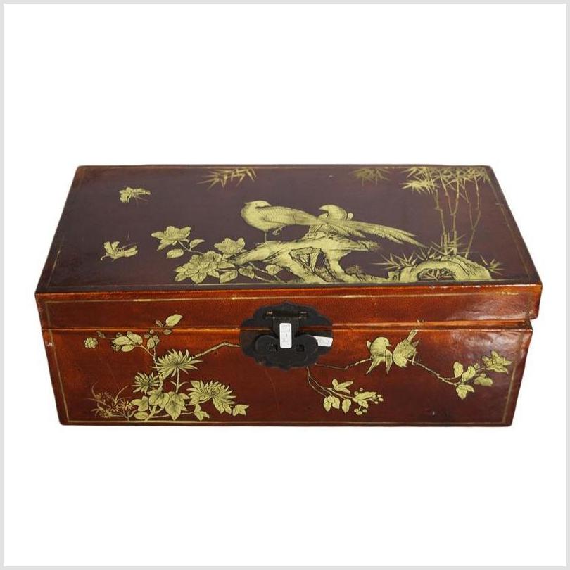 Vintage Chinese Hand Painted Lacquered Dowry Box-1. Asian & Chinese Furniture, Art, Antiques, Vintage Home Décor for sale at FEA Home