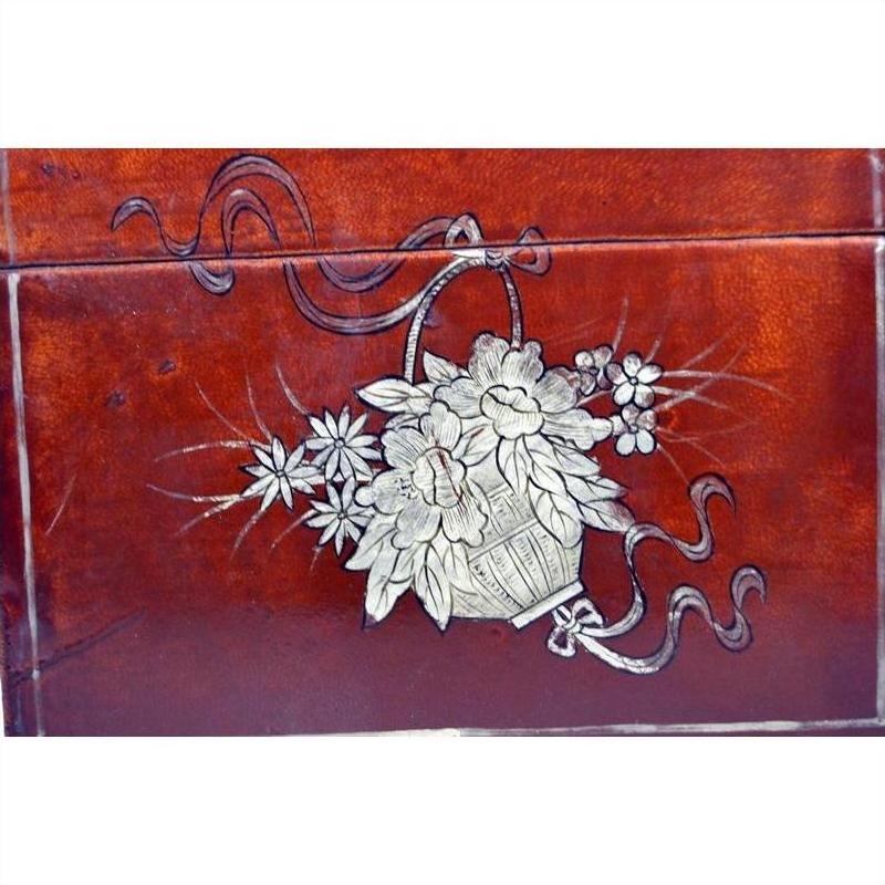 Vintage Chinese Hand Painted Lacquered Dowry Box-10. Asian &amp; Chinese Furniture, Art, Antiques, Vintage Home Décor for sale at FEA Home