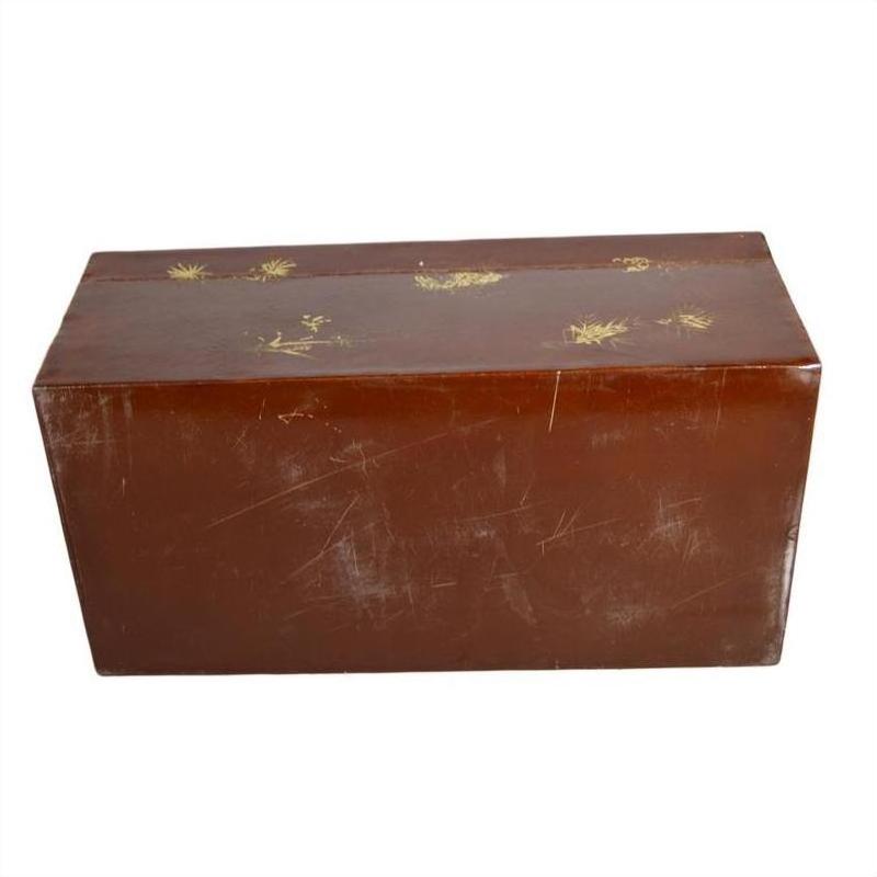 Vintage Chinese Hand Painted Lacquered Dowry Box-13. Asian &amp; Chinese Furniture, Art, Antiques, Vintage Home Décor for sale at FEA Home