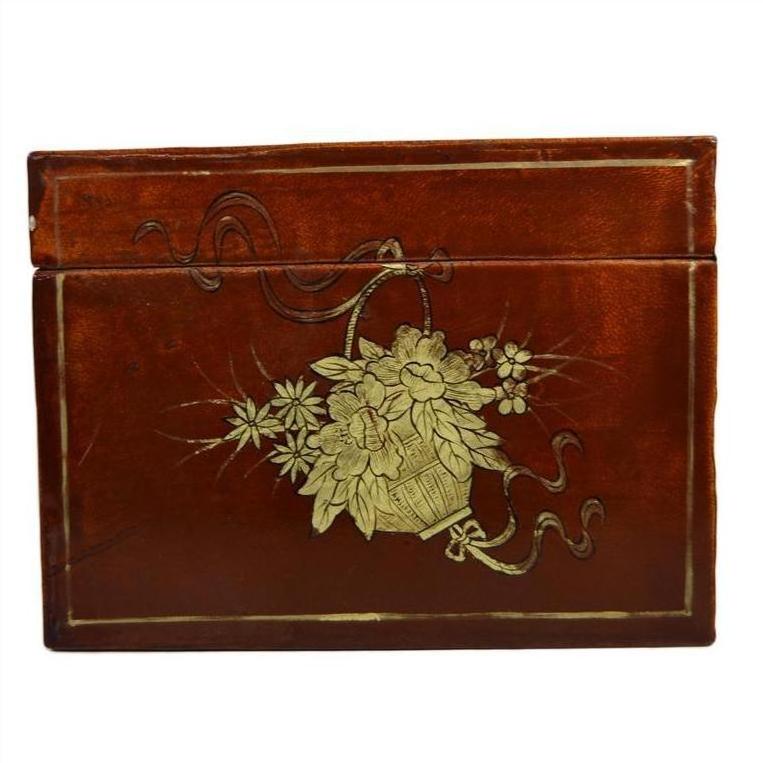 Vintage Chinese Hand Painted Lacquered Dowry Box-9. Asian &amp; Chinese Furniture, Art, Antiques, Vintage Home Décor for sale at FEA Home