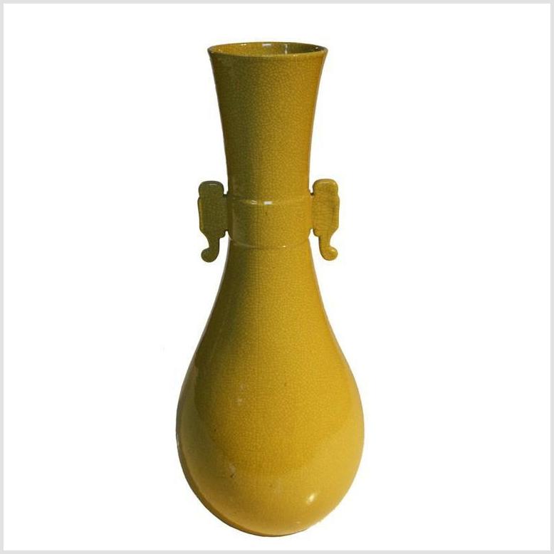 Vintage Chinese Offering Vase Crackle Design-1. Asian & Chinese Furniture, Art, Antiques, Vintage Home Décor for sale at FEA Home