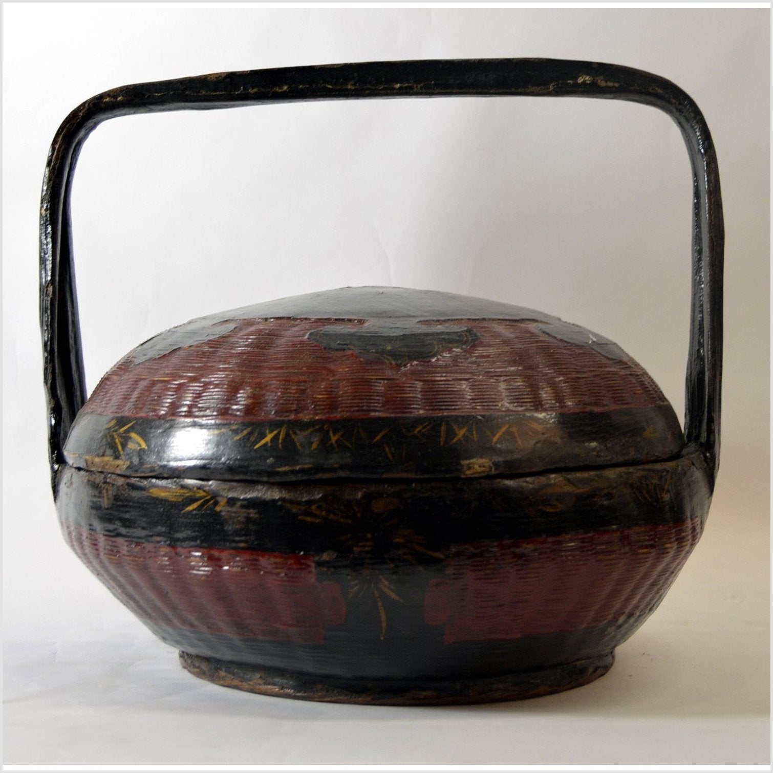 Vintage Chinese Ornate Dowry Basket-1. Asian & Chinese Furniture, Art, Antiques, Vintage Home Décor for sale at FEA Home