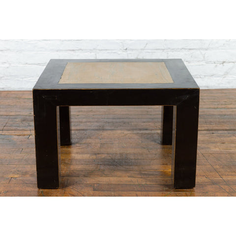 This-is-a-picture-of-a-Vintage Chinese Square Coffee Table with Antique Palace Courtyard Stone Inset-with-image-position-13-style-YN3374-Shop-for-Vintage-and-Antique-Asian-and-Chinese-Furniture-for-sale-at-FEA Home-NYC