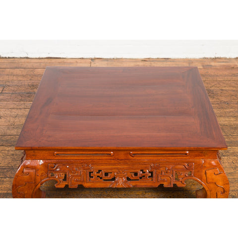 This-is-a-picture-of-a-Vintage Chinese Style Low Kang Coffee Table with Carved Scrolls and Chow Legs-image-position-13-style-YN1430-Shop-for-Vintage-and-Antique-Asian-and-Chinese-Furniture-for-sale-at-FEA Home-NYC