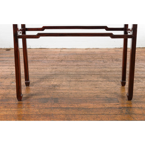 This-is-a-picture-of-a-Vintage Chinese Style Wine Console Table with Carved Apron and Custom Lacquer-image-position-9-style-YN3280-Shop-for-Vintage-and-Antique-Asian-and-Chinese-Furniture-for-sale-at-FEA Home-NYC