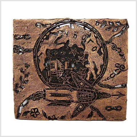 Vintage Copper Batek Ink Block / Stamp-1. Asian & Chinese Furniture, Art, Antiques, Vintage Home Décor for sale at FEA Home
