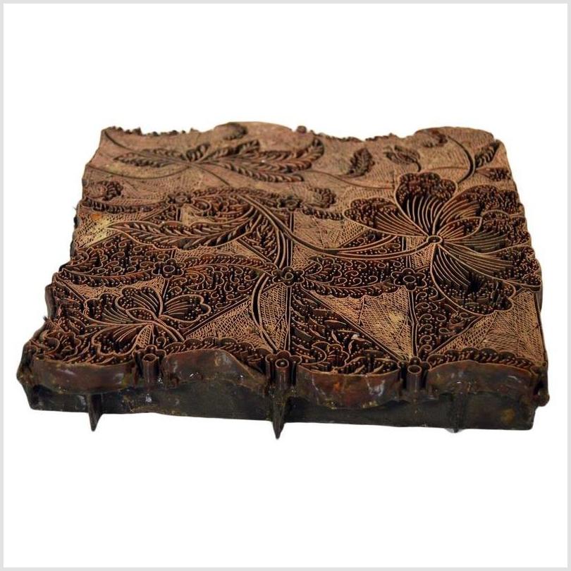 Vintage Copper Batek Ink Block / Stamp-4. Asian &amp; Chinese Furniture, Art, Antiques, Vintage Home Décor for sale at FEA Home