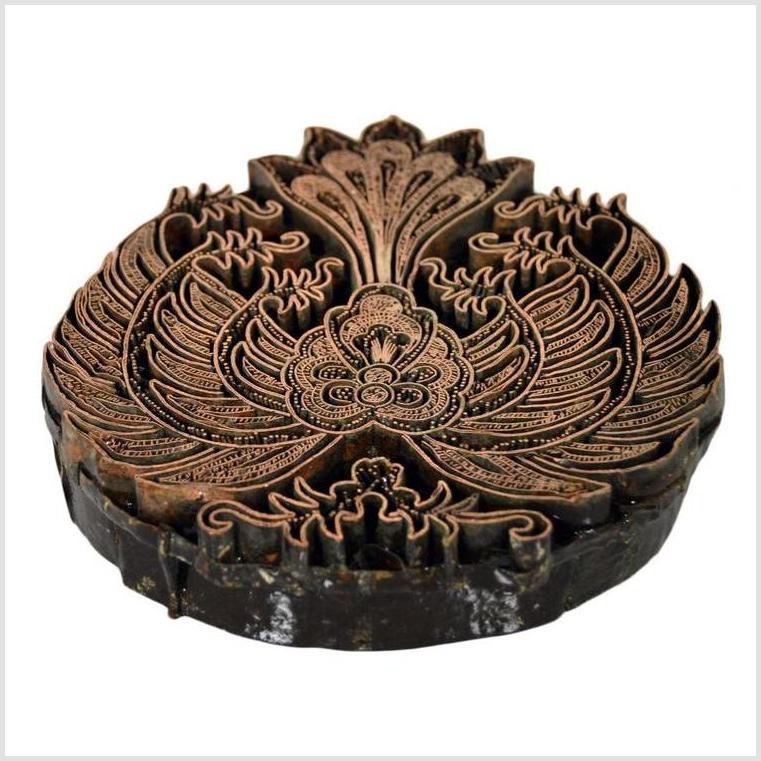 Vintage Copper Batek Ink Block / Stamp-3. Asian &amp; Chinese Furniture, Art, Antiques, Vintage Home Décor for sale at FEA Home