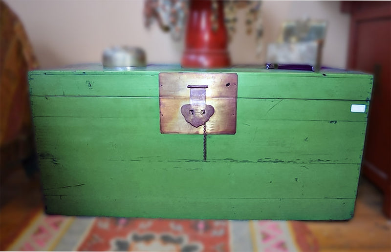 Vintage Green Chinese Chest- Asian Antiques, Vintage Home Decor & Chinese Furniture - FEA Home