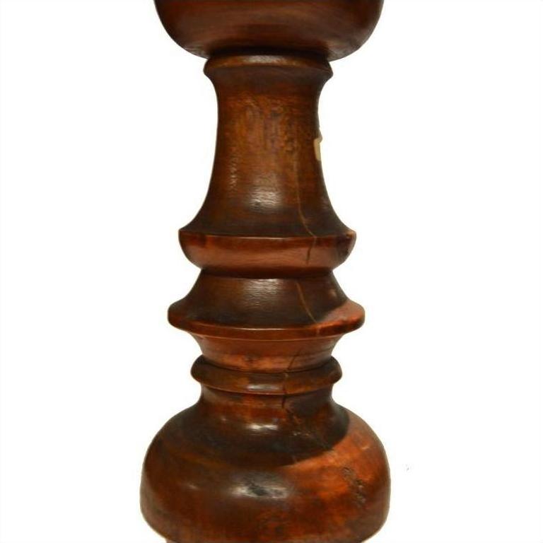 Vintage Hand Carved Candle Holder Dutch Influence-6. Asian &amp; Chinese Furniture, Art, Antiques, Vintage Home Décor for sale at FEA Home