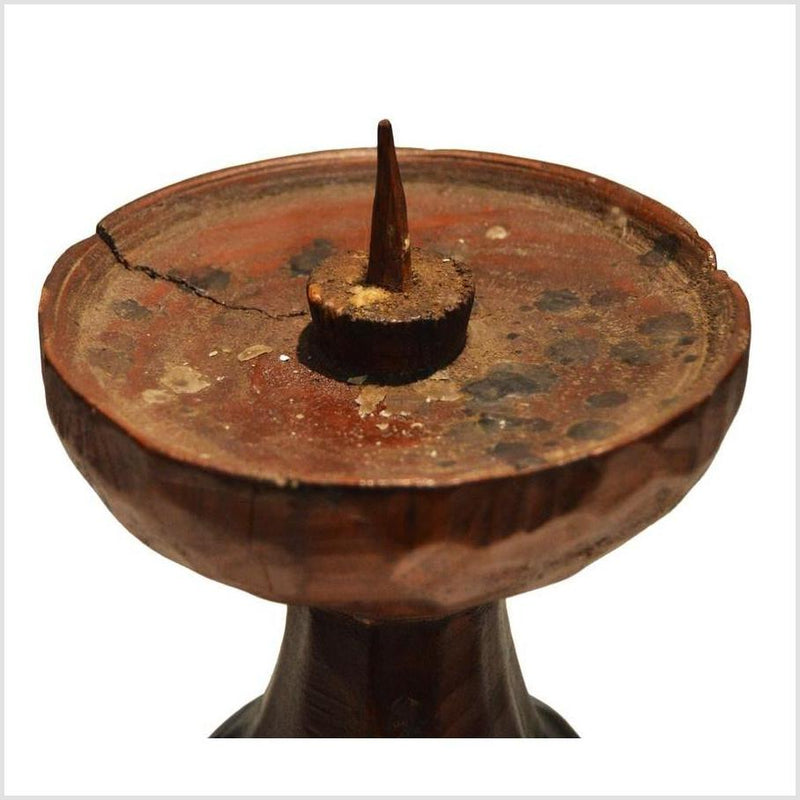Vintage Hand Carved Candle Holder Dutch Influence 