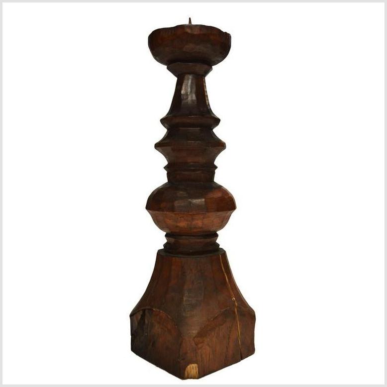 Vintage Hand Carved Candle Holder Dutch Influence 