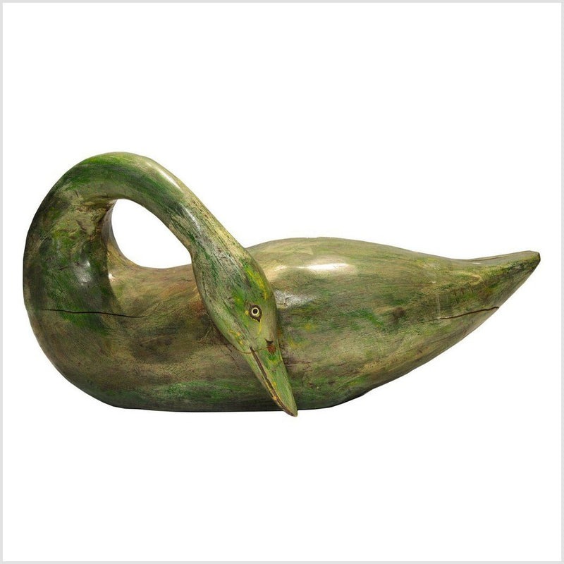 Vintage Hand Carved Wooden Swan- Asian Antiques, Vintage Home Decor & Chinese Furniture - FEA Home